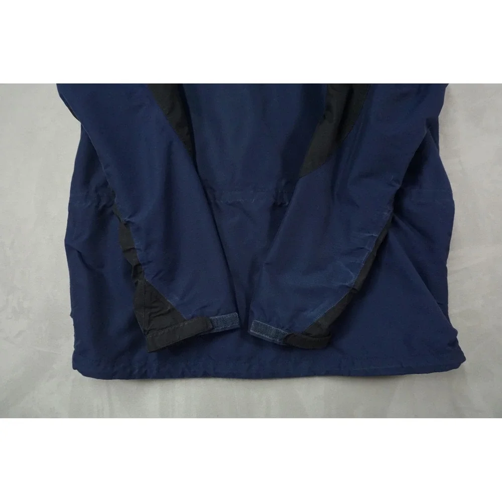 The North Face HyVent Jacket Men XL Navy Blue Lined Full Zip Hooded Rain Outdoor